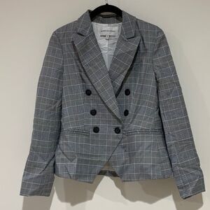 Cupcakes and Cashmere Plaid Grey/blue Blazer N/Tag